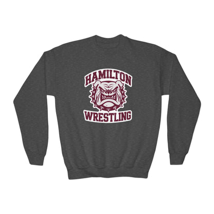 Youth Crewneck Sweatshirt \ Hamilton Aggies Wrestling \ HAW2
