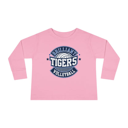 Toddler Long Sleeve Tee \ Brilliant Tigers Volleyball \ BTV1