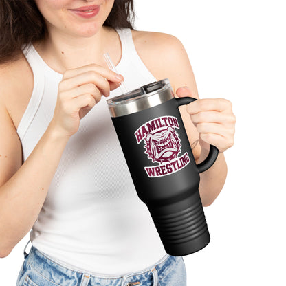 40oz Insulated Tumbler \ Hamilton Aggies Wrestling \ HAW2