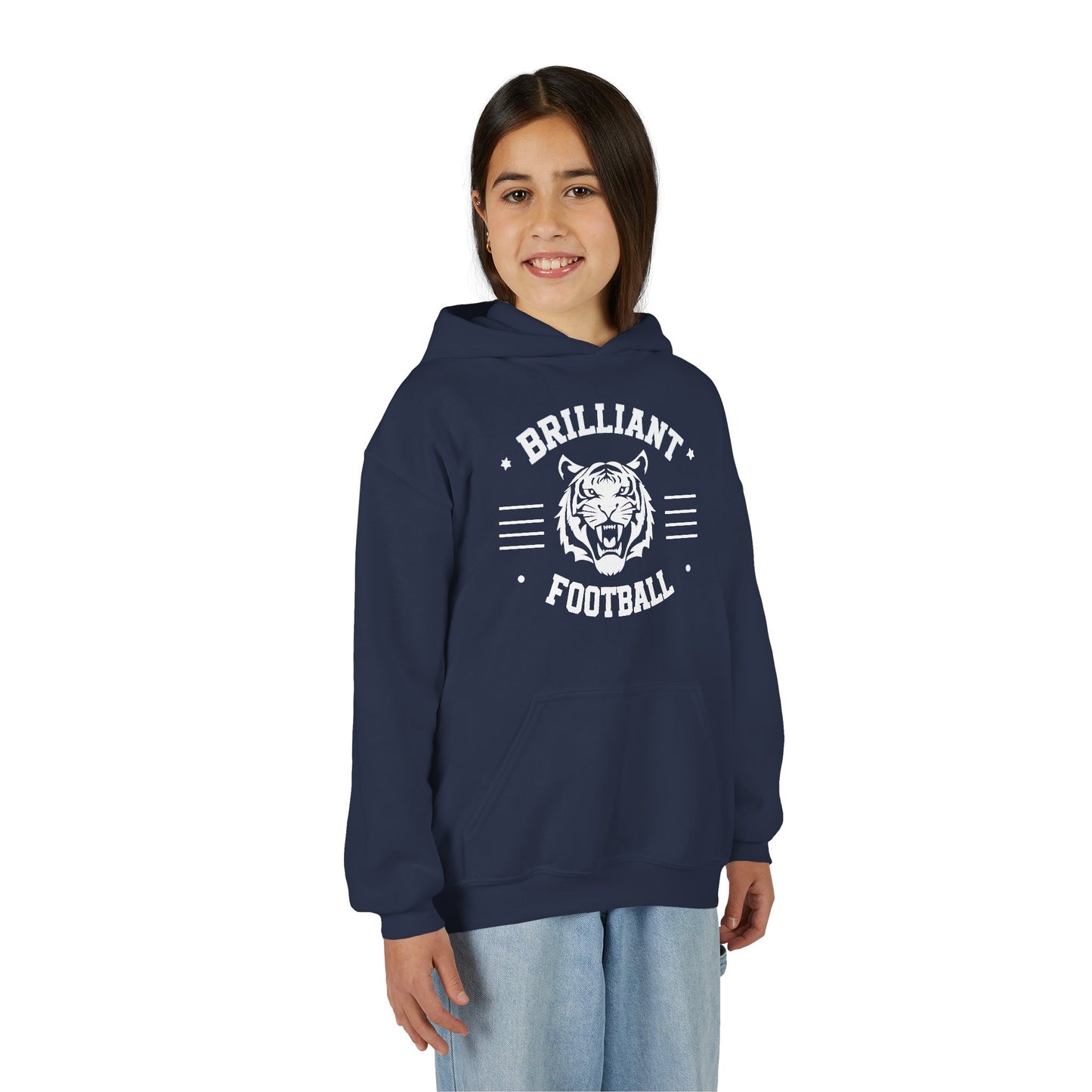 Youth Hoodie Sweatshirt \ Brilliant Tigers Football \ BTF2