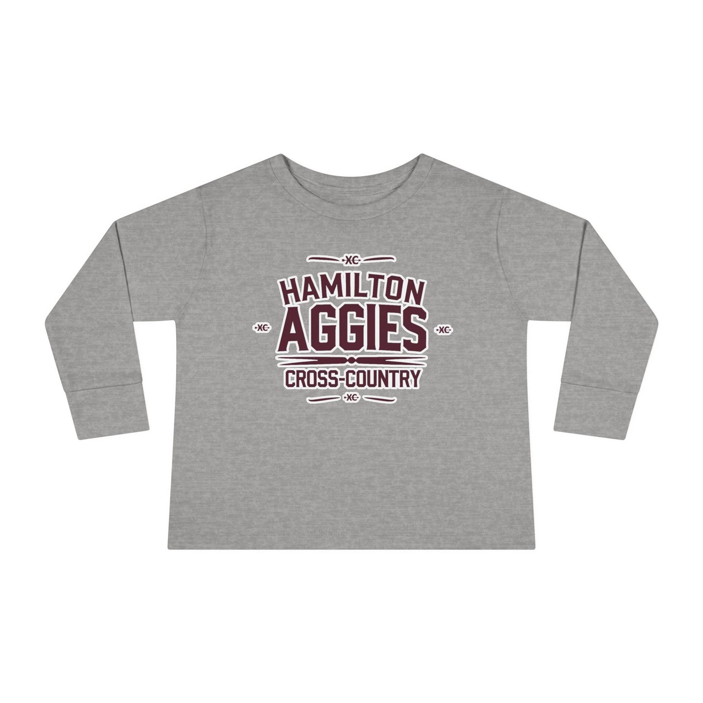 Toddler Long Sleeve Tee \ Hamilton Aggies Cross-Country \ HCC1