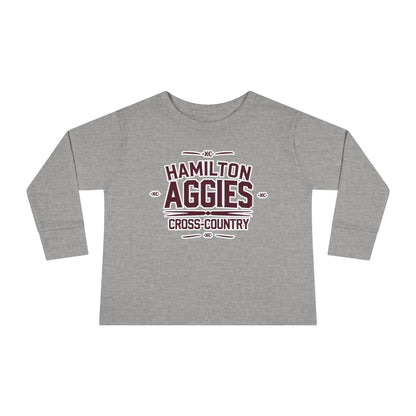 Toddler Long Sleeve Tee \ Hamilton Aggies Cross-Country \ HCC1