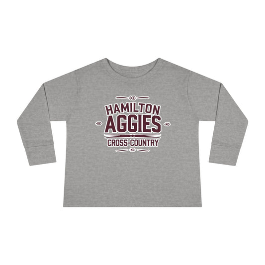 Toddler Long Sleeve Tee \ Hamilton Aggies Cross-Country \ HCC1