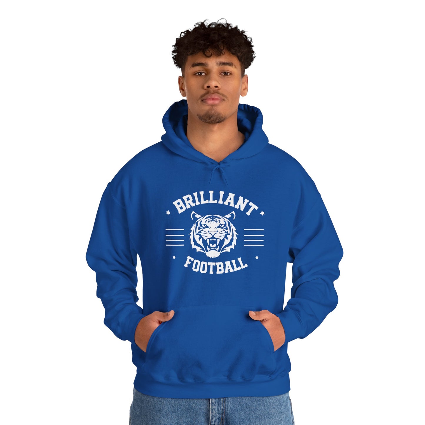 Adult Hoodie Sweatshirt \ Brilliant Tigers Football \ BTF2