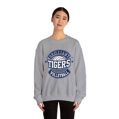 Adult Crewneck Sweatshirt \ Brilliant Tigers Volleyball \ BTV1