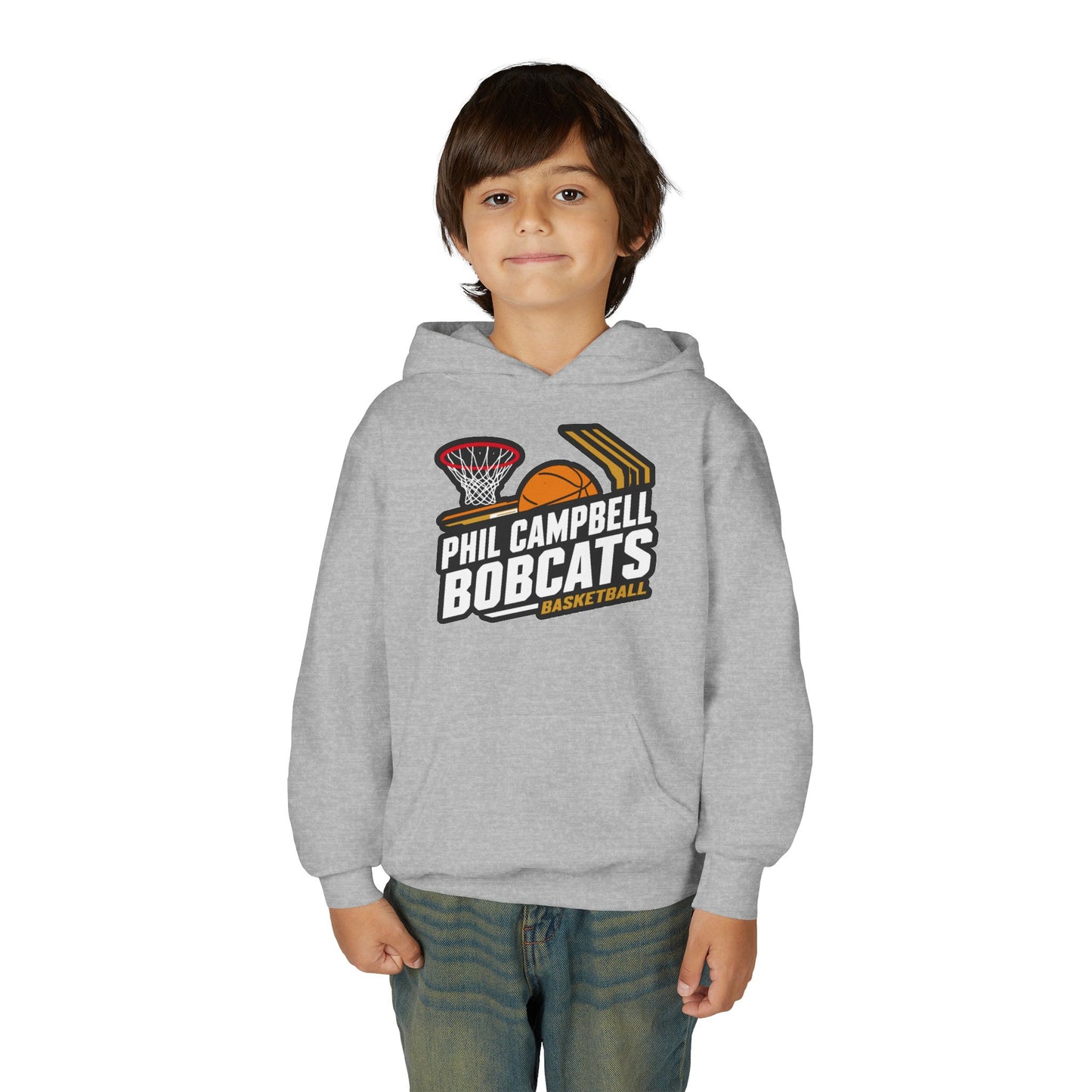 Youth Hoodie Sweatshirt \ Phil Campbell Bobcats Basketball \ PCBBK1