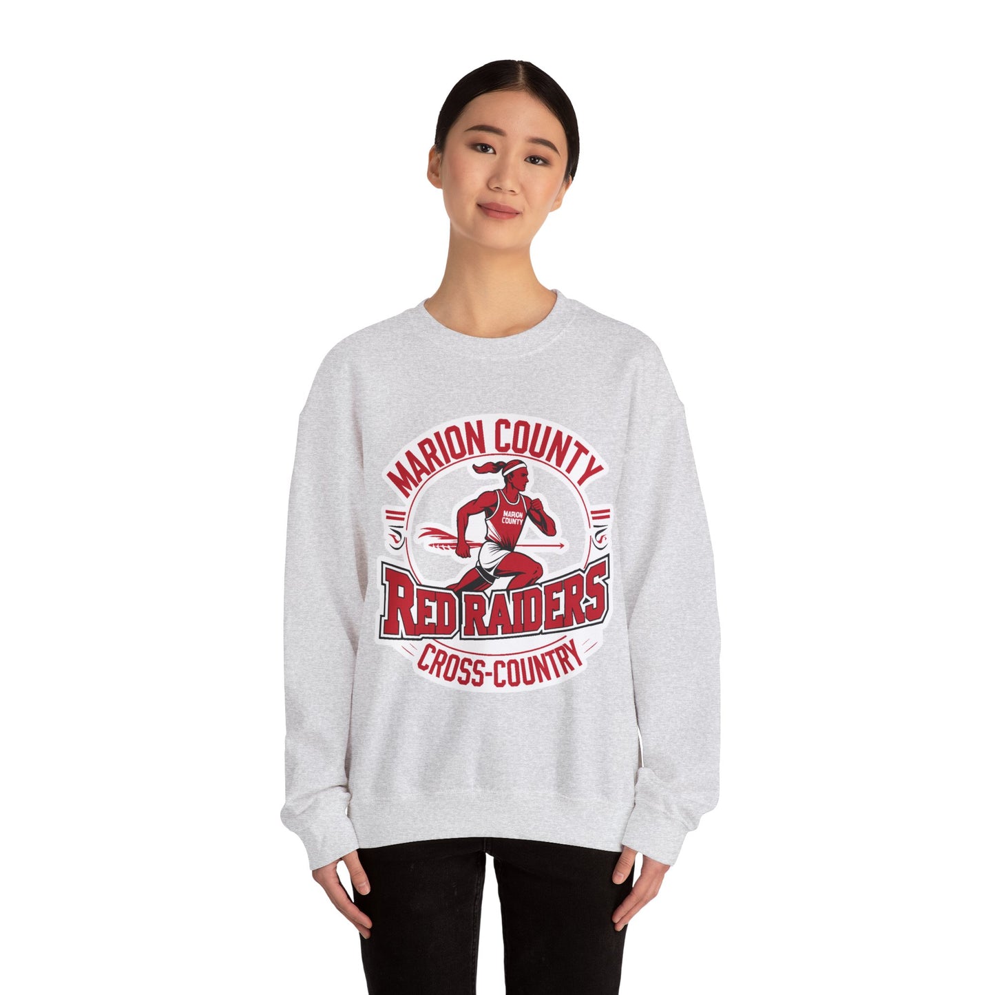 Adult Crewneck Sweatshirt \ Marion County Red Raiders Cross-Country \ MCCC2