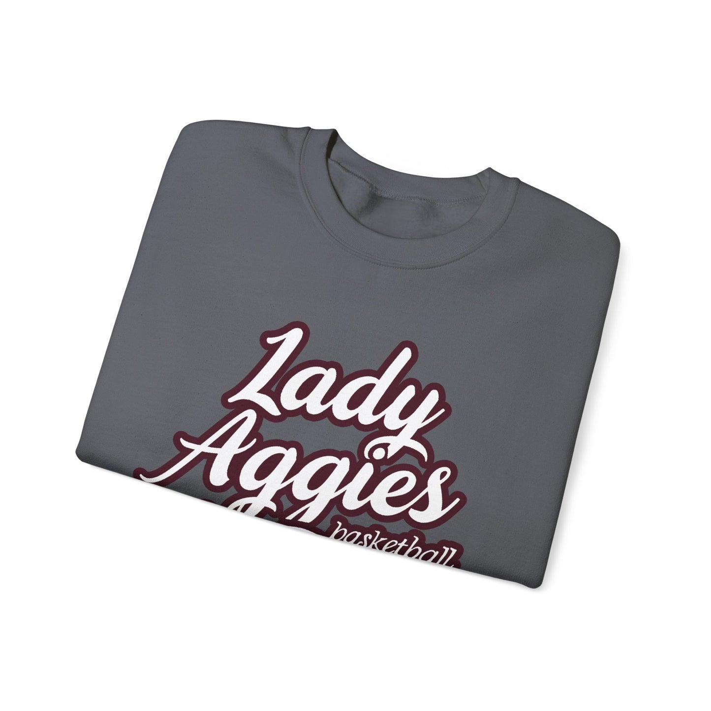 Adult Crewneck Sweatshirt \ Hamilton Aggies Basketball \ HABKG2