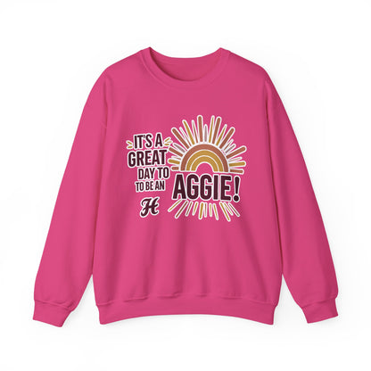 Adult Crewneck Sweatshirt \ It's a Great Day to be an Aggie! \ GDA1