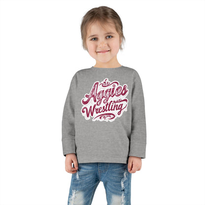 Toddler Long Sleeve Tee \ Hamilton Aggies Wrestling \ HAWG2