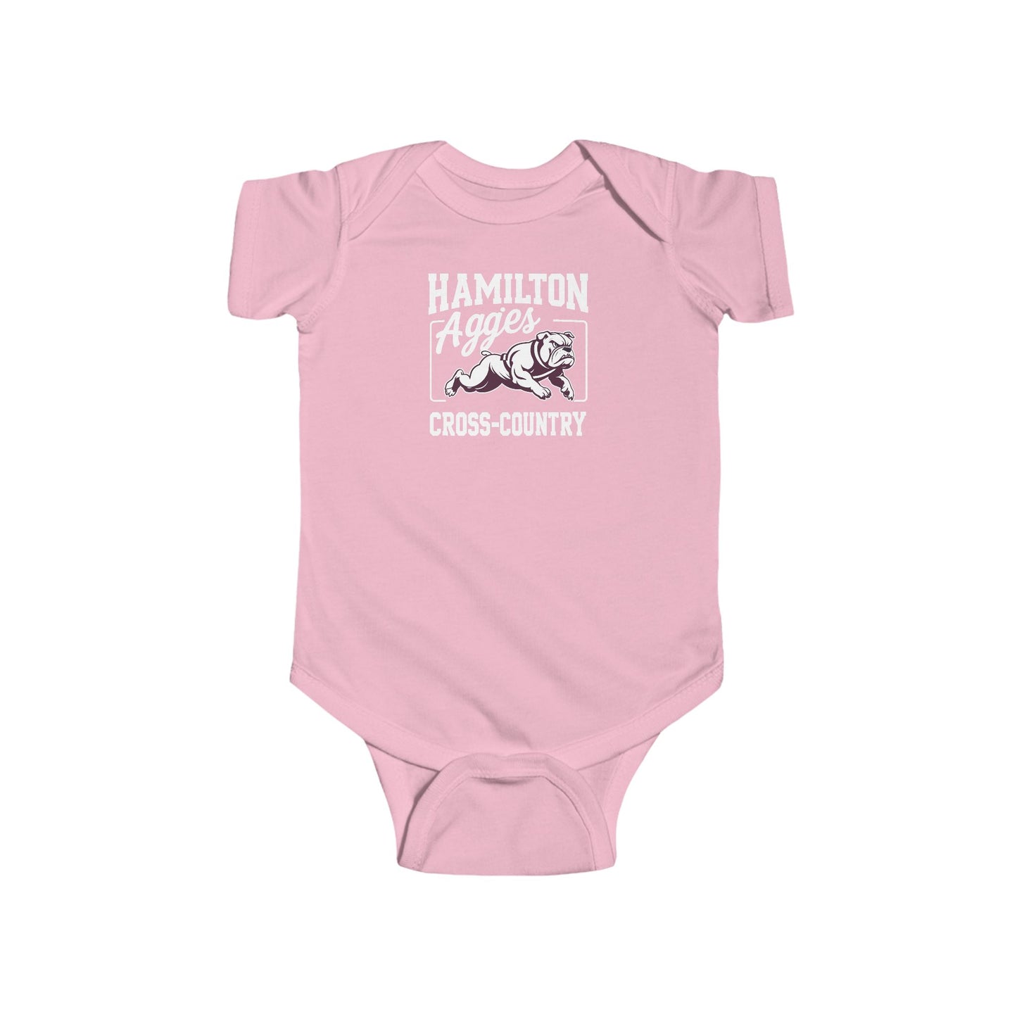 Short Sleeve Baby Bodysuit \ Hamilton Aggies Cross-Country \ HCC2