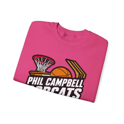 Adult Crewneck Sweatshirt \ Phil Campbell Bobcats Basketball \ PCBBK1