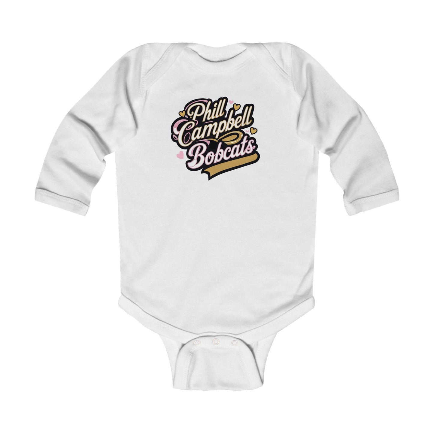 Long Sleeve Baby Bodysuit \ Phill Campbell Bobcats \ PCBG1