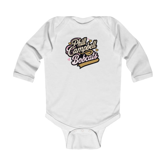 Long Sleeve Baby Bodysuit \ Phill Campbell Bobcats \ PCBG1