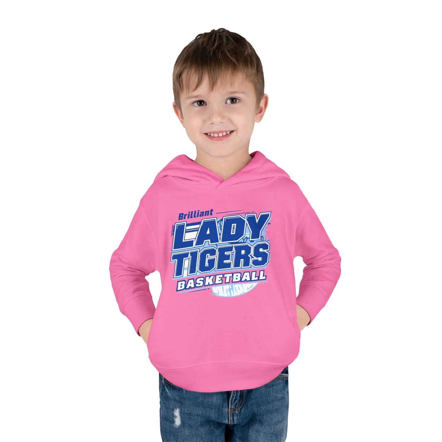 Toddler Hoodie Sweatshirt \ Brilliant Tigers Basketball \ BTBKG2