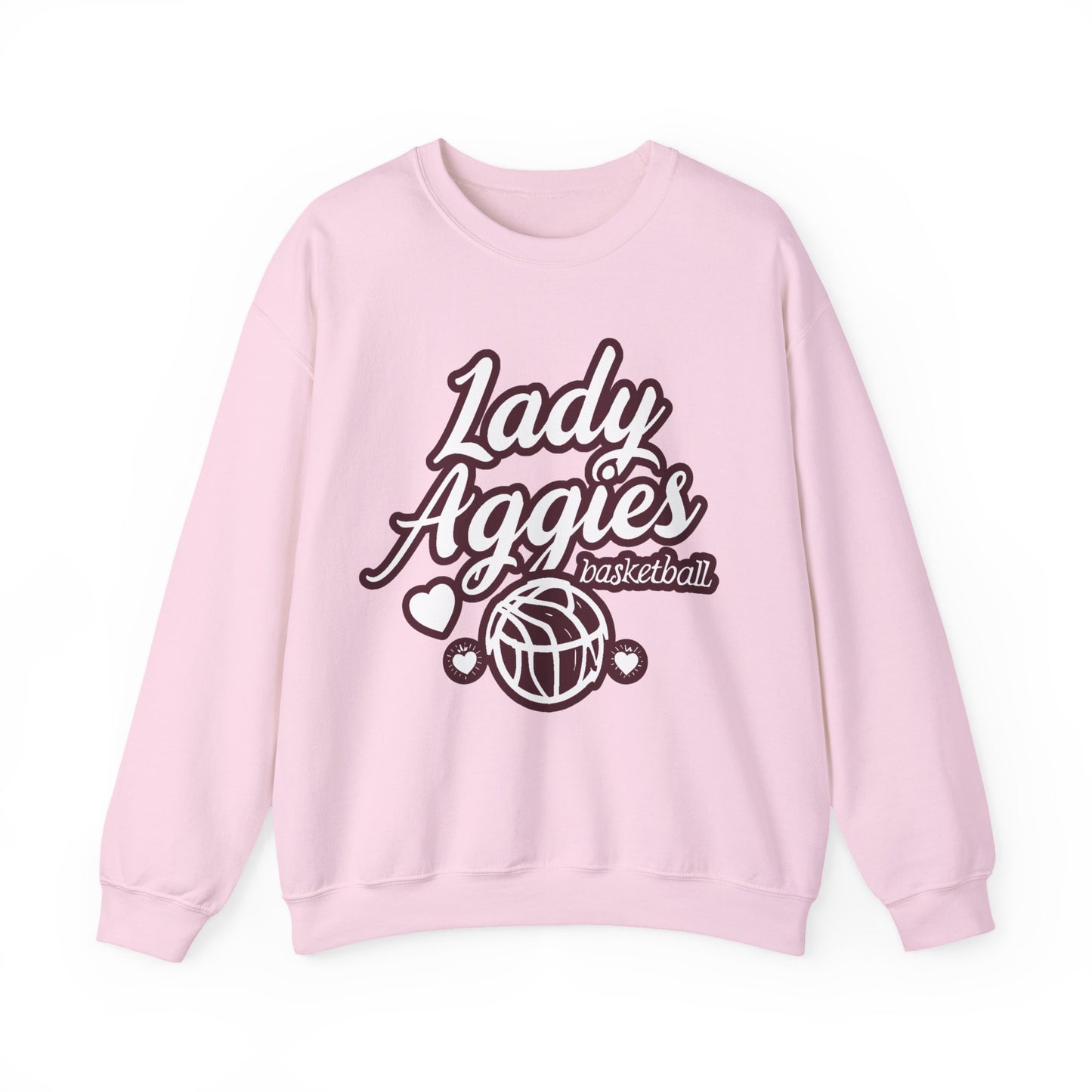 Adult Crewneck Sweatshirt \ Hamilton Aggies Basketball \ HABBG2