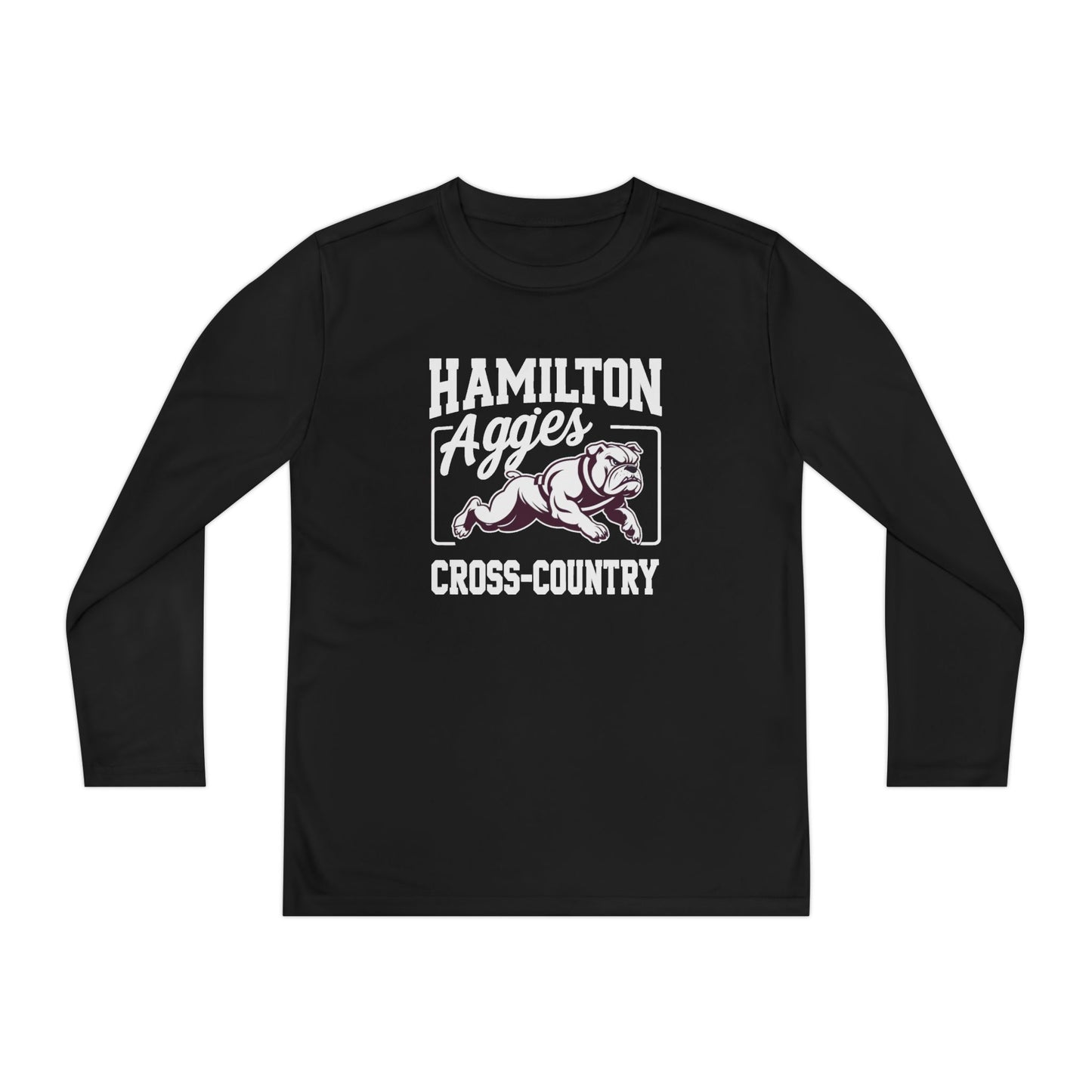 Youth Long Sleeve Tee \ Hamilton Aggies Cross-Country \ HCC2