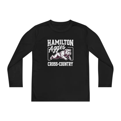 Youth Long Sleeve Tee \ Hamilton Aggies Cross-Country \ HCC2