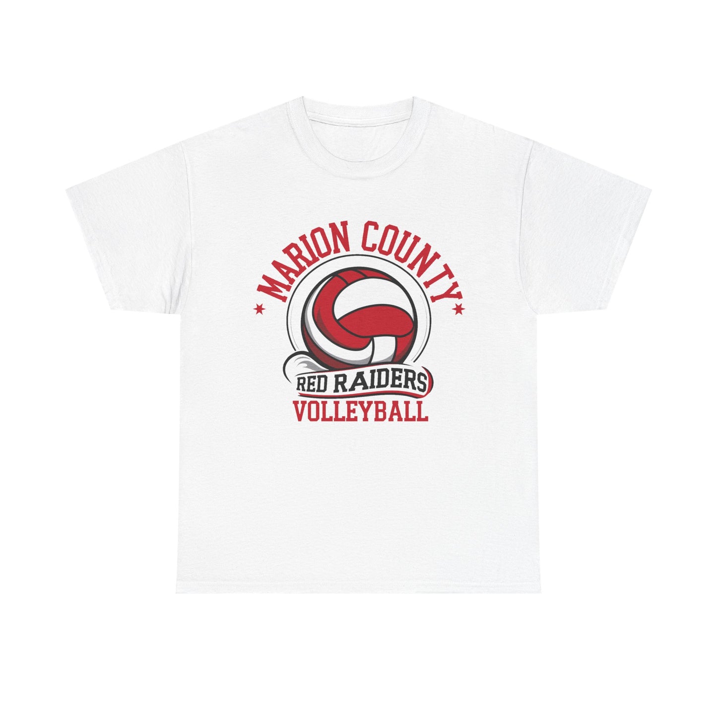 Adult Tee \ Marion County Red Raiders Volleyball \ MCV1
