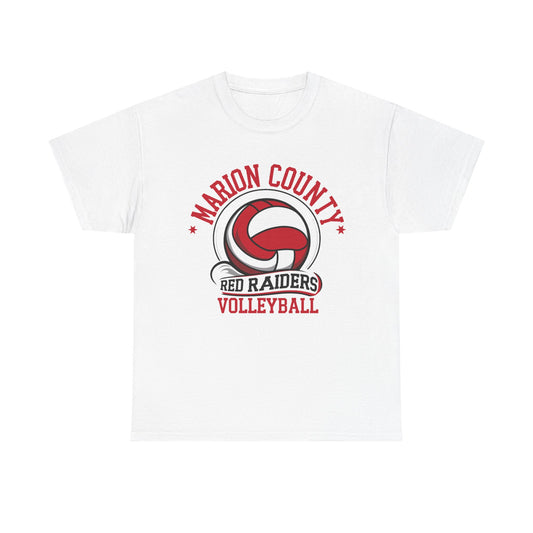 Adult Tee \ Marion County Red Raiders Volleyball \ MCV1