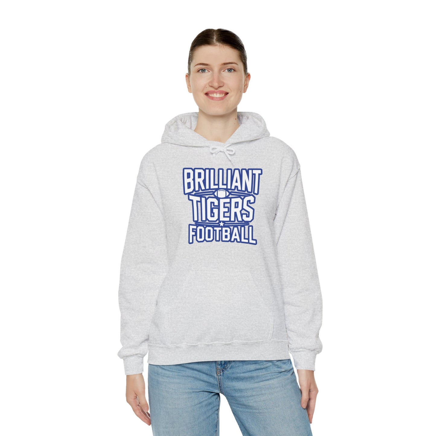 Adult Hoodie Sweatshirt \ Brilliant Tigers Football \ BTF1