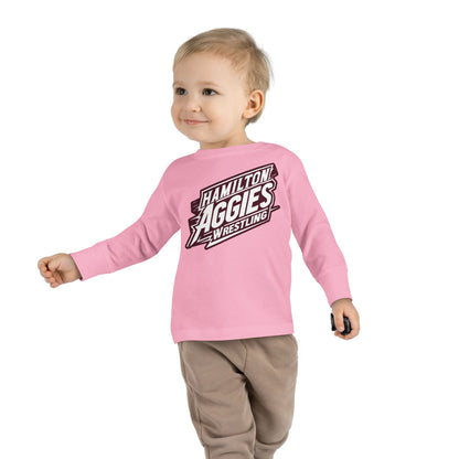 Toddler Long Sleeve Tee \ Hamilton Aggies Wrestling \ HAW1