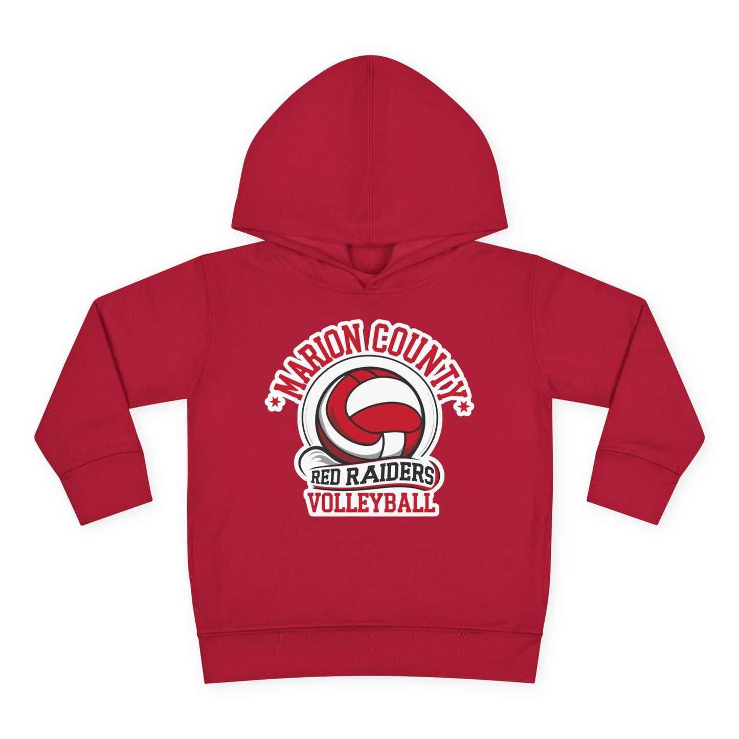 Toddler Hoodie Sweatshirt \ Marion County Red Raiders Volleyball \ MCV1