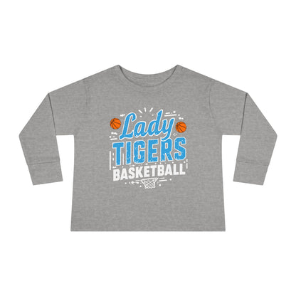 Toddler Long Sleeve Tee \ Brilliant Tigers Basketball \ BTBKG1