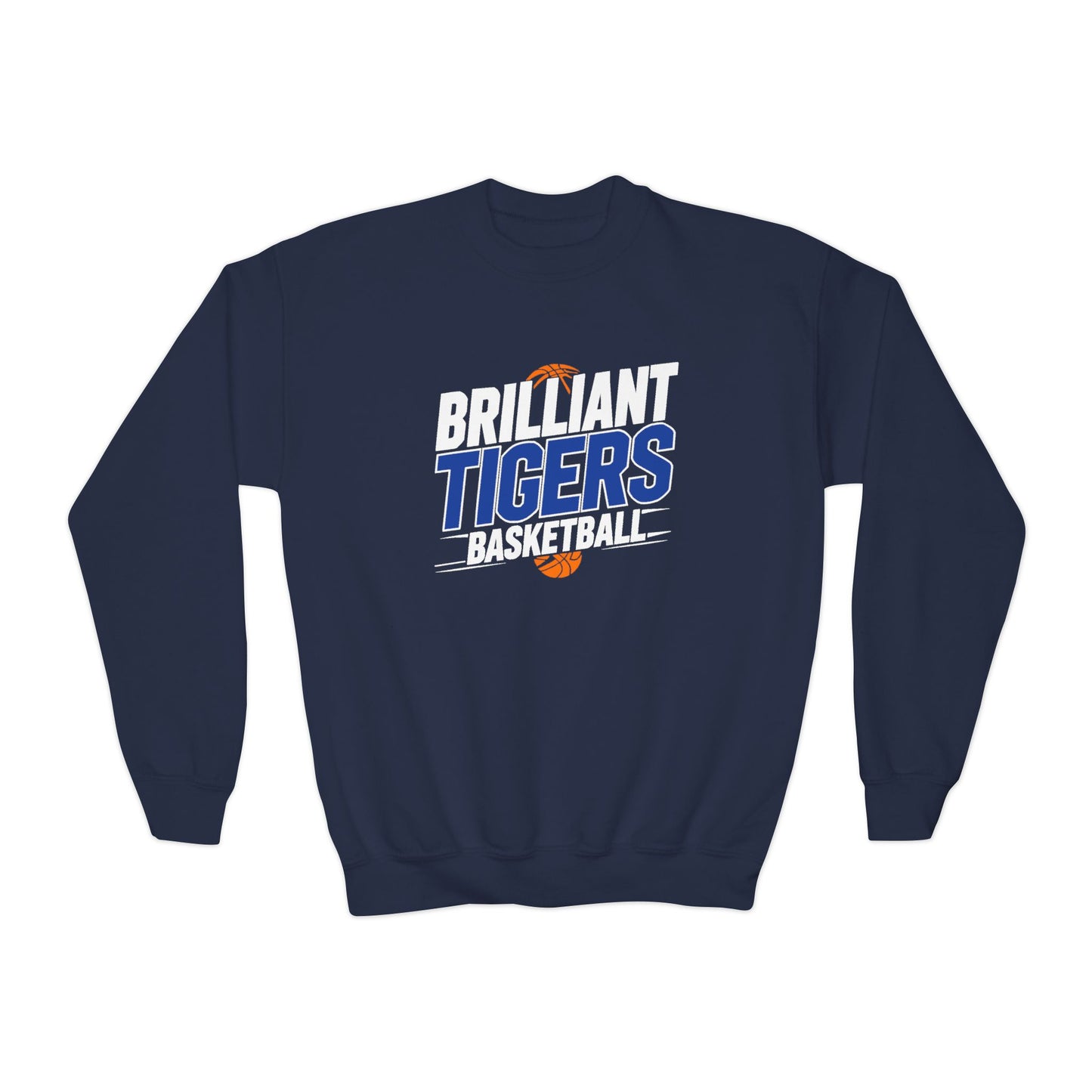 Youth Crewneck Sweatshirt \ Brilliant Tigers Basketball \ BTBK1
