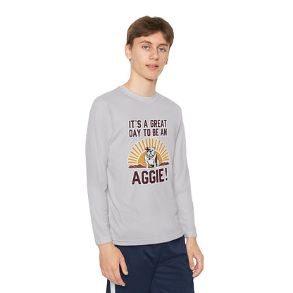 Youth Long Sleeve Tee \ It's a Great Day to be an Aggie! \ GDA4