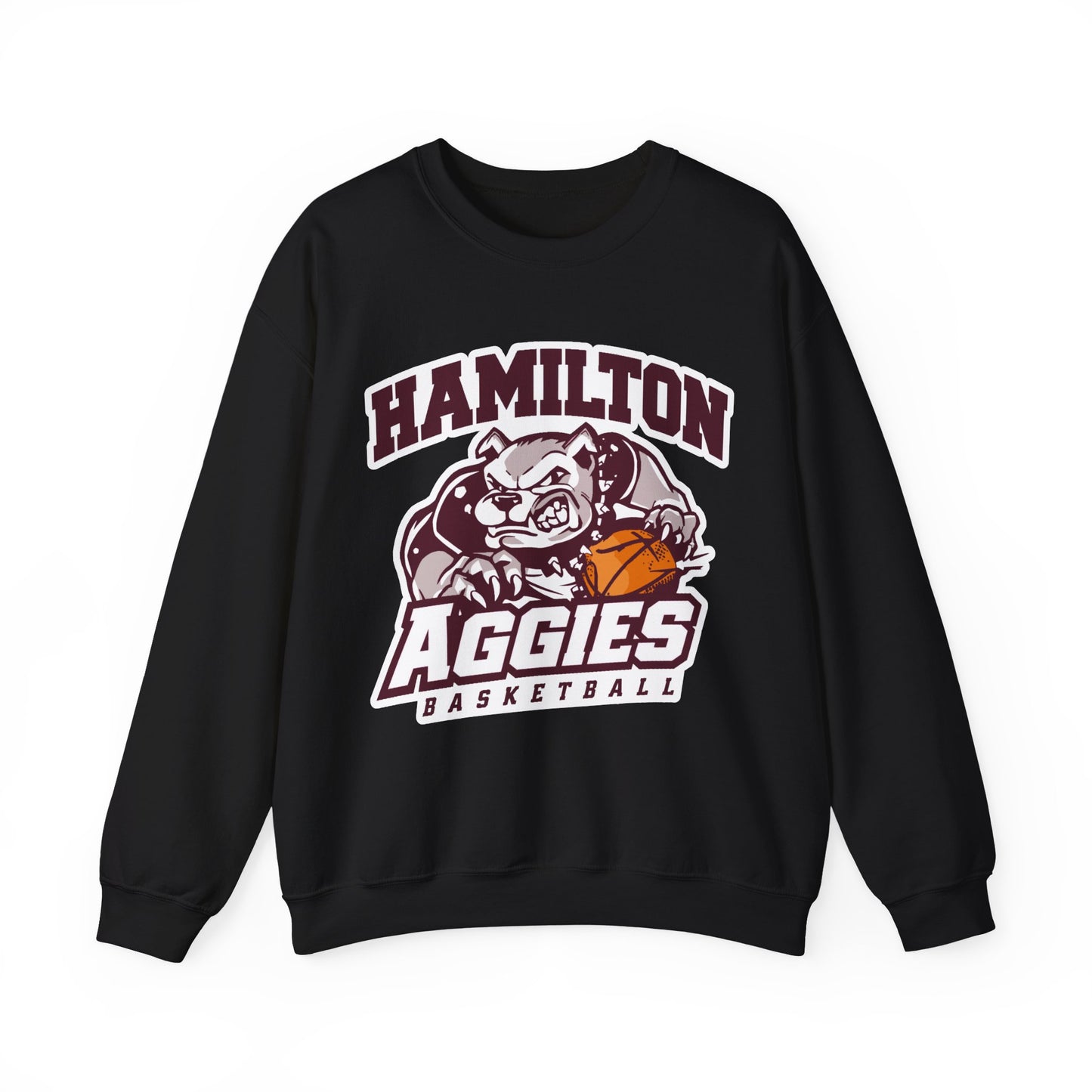 Adult Crewneck Sweatshirt \ Hamilton Aggies Basketball \ HABB1