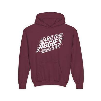 Youth Hoodie Sweatshirt \ Hamilton Aggies Wrestling \ HAW1