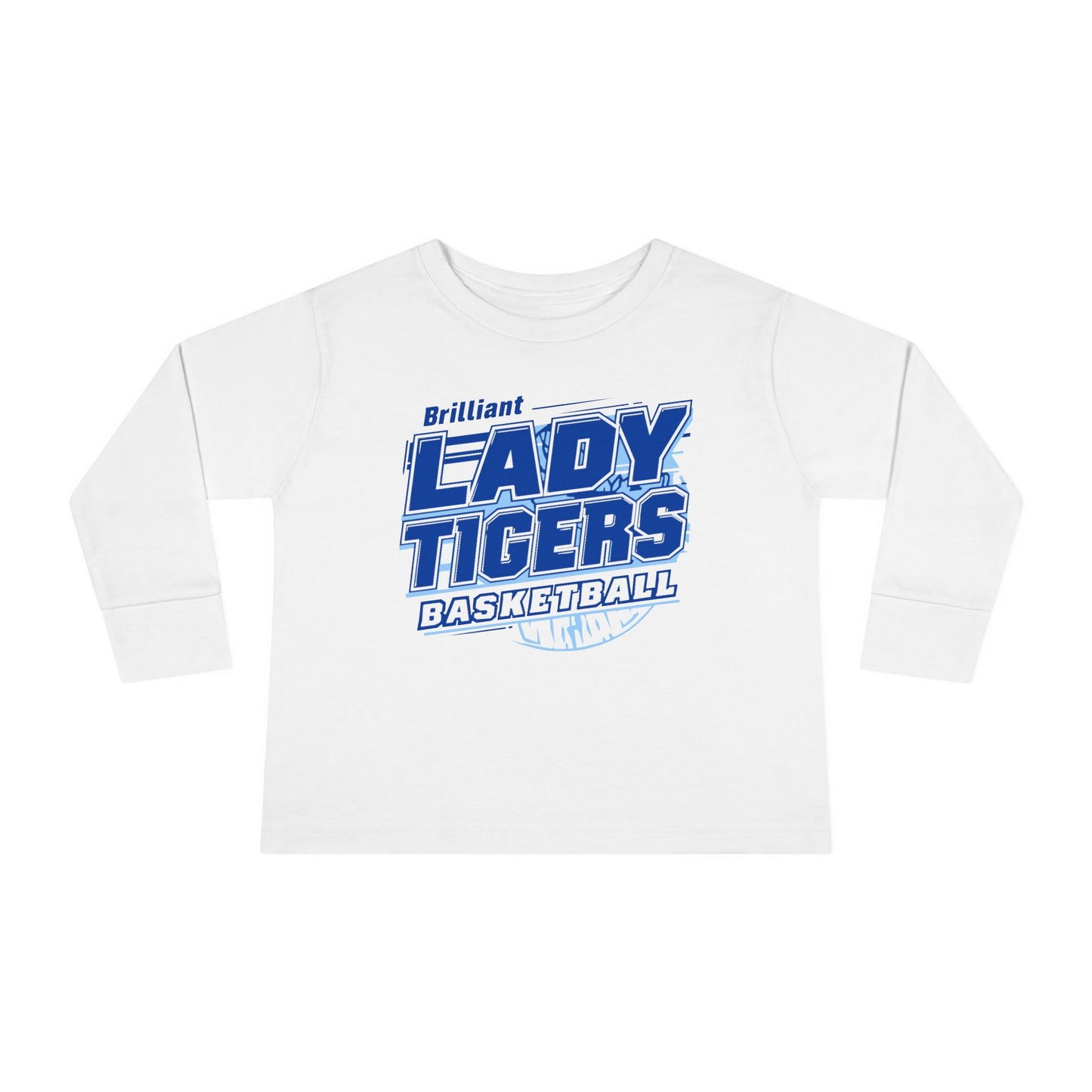 Toddler Long Sleeve Tee \ Brilliant Tigers Basketball \ BTBKG2