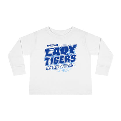 Toddler Long Sleeve Tee \ Brilliant Tigers Basketball \ BTBKG2