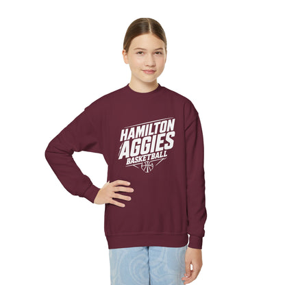 Youth Crewneck Sweatshirt \ Hamilton Aggies Basketball \ HABB2