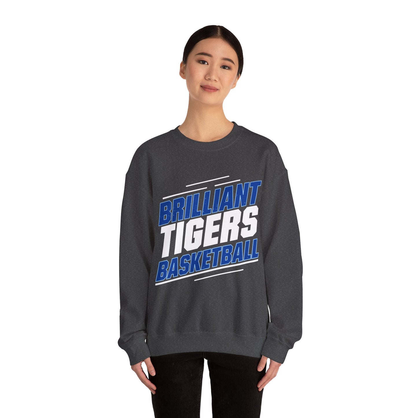 Adult Crewneck Sweatshirt \ Brilliant Tigers Basketball \ BTBK2