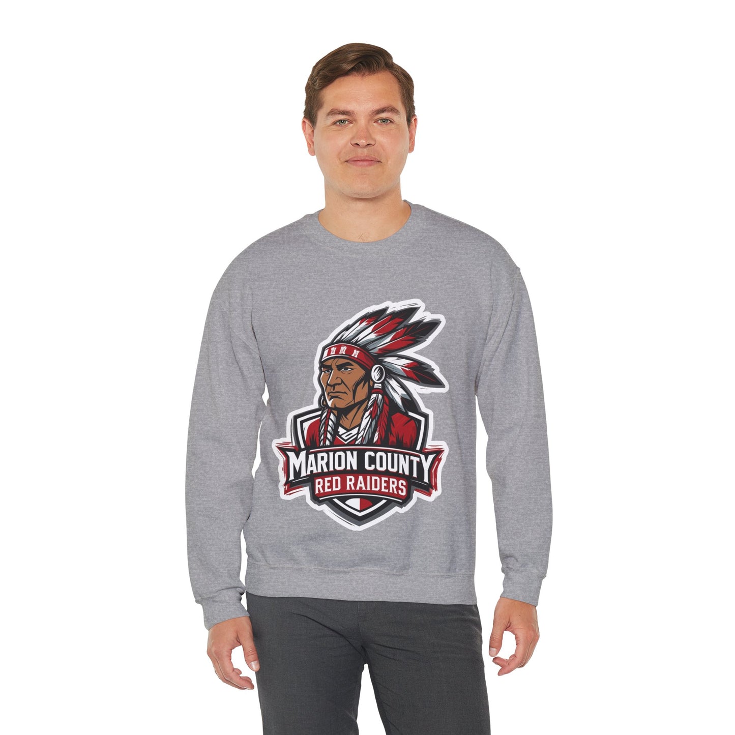 Adult Crewneck Sweatshirt \ Marion County Red Raiders \ MC2