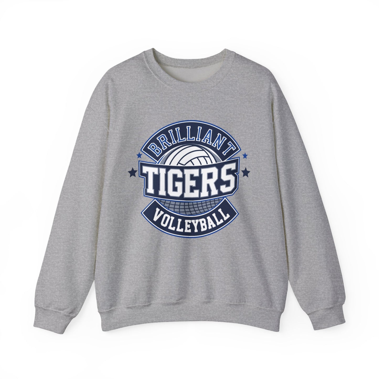 Adult Crewneck Sweatshirt \ Brilliant Tigers Volleyball \ BTV1