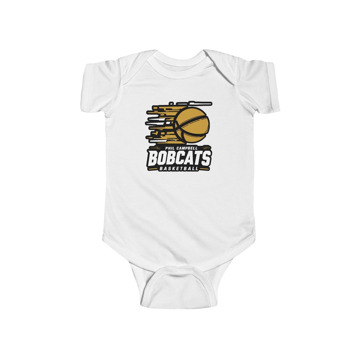 Short Sleeve Baby Bodysuit \ Phil Campbell Bobcats Basketball \ PCBBK2