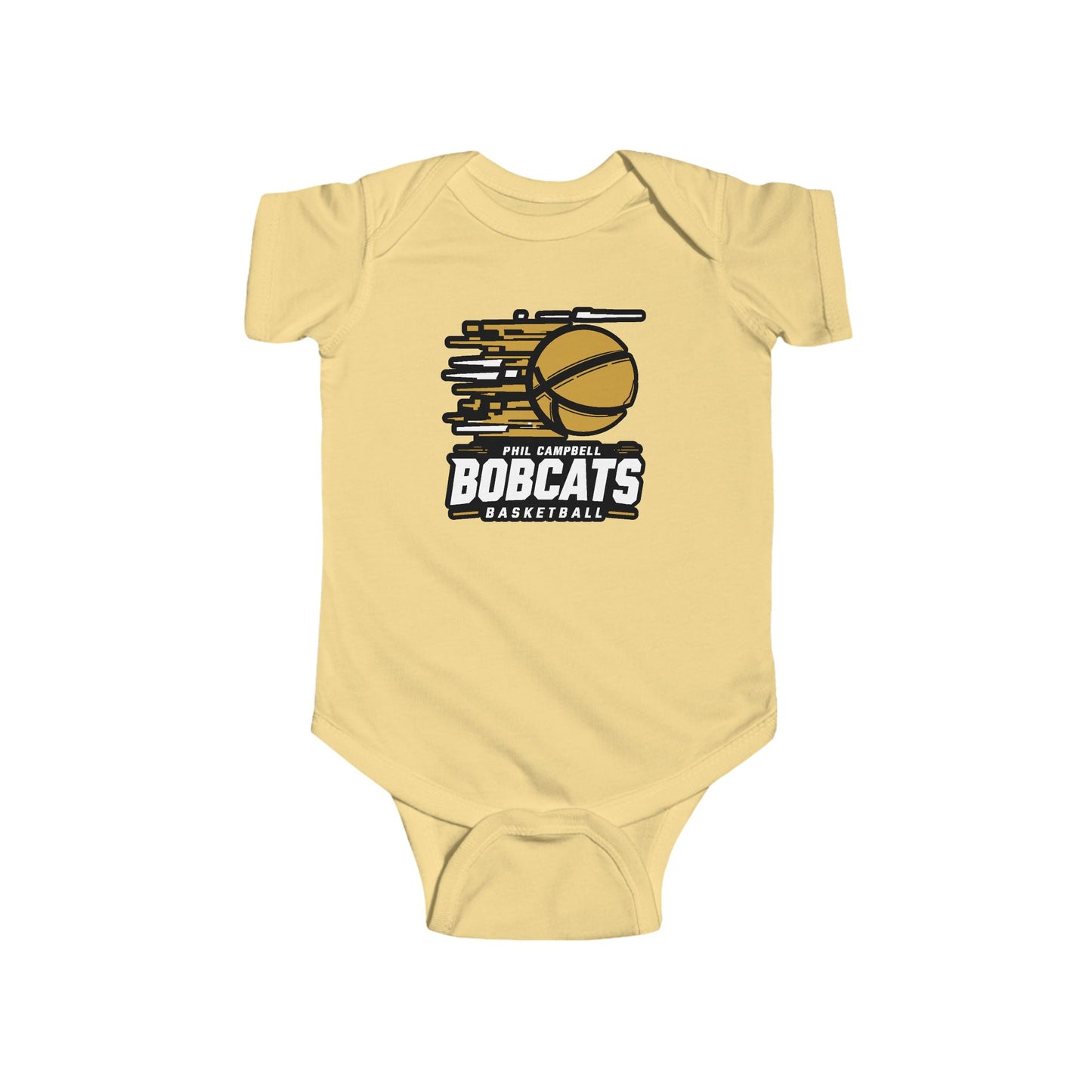 Short Sleeve Baby Bodysuit \ Phil Campbell Bobcats Basketball \ PCBBK2