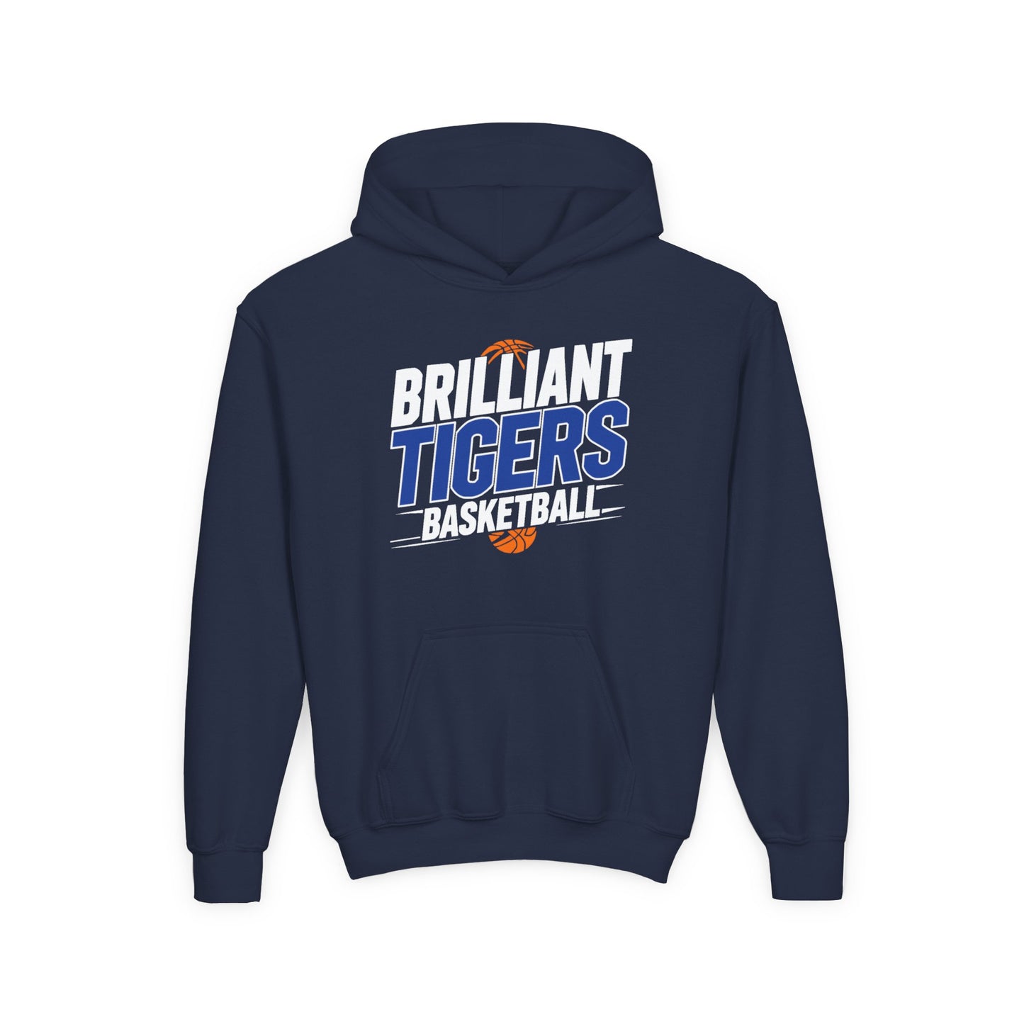 Youth Hoodie Sweatshirt \ Brilliant Tigers Basketball \ BTBK1