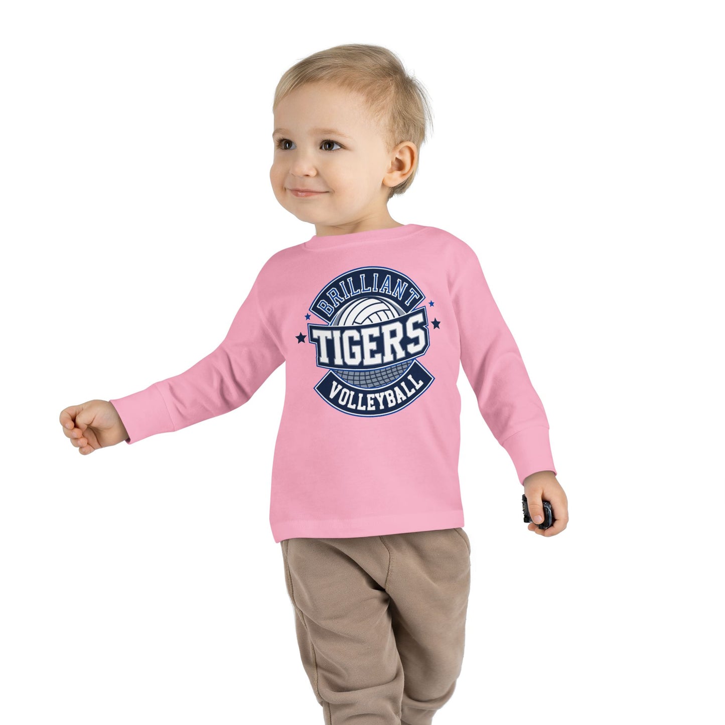 Toddler Long Sleeve Tee \ Brilliant Tigers Volleyball \ BTV1