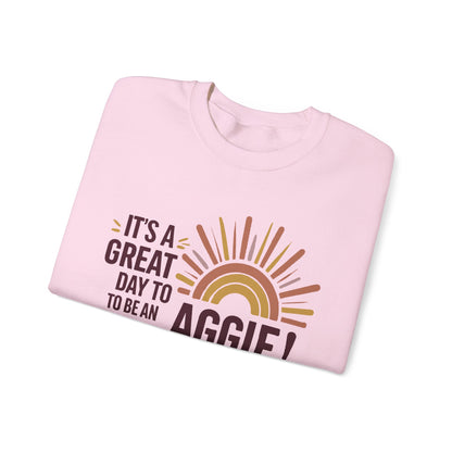 Adult Crewneck Sweatshirt \ It's a Great Day to be an Aggie! \ GDA1