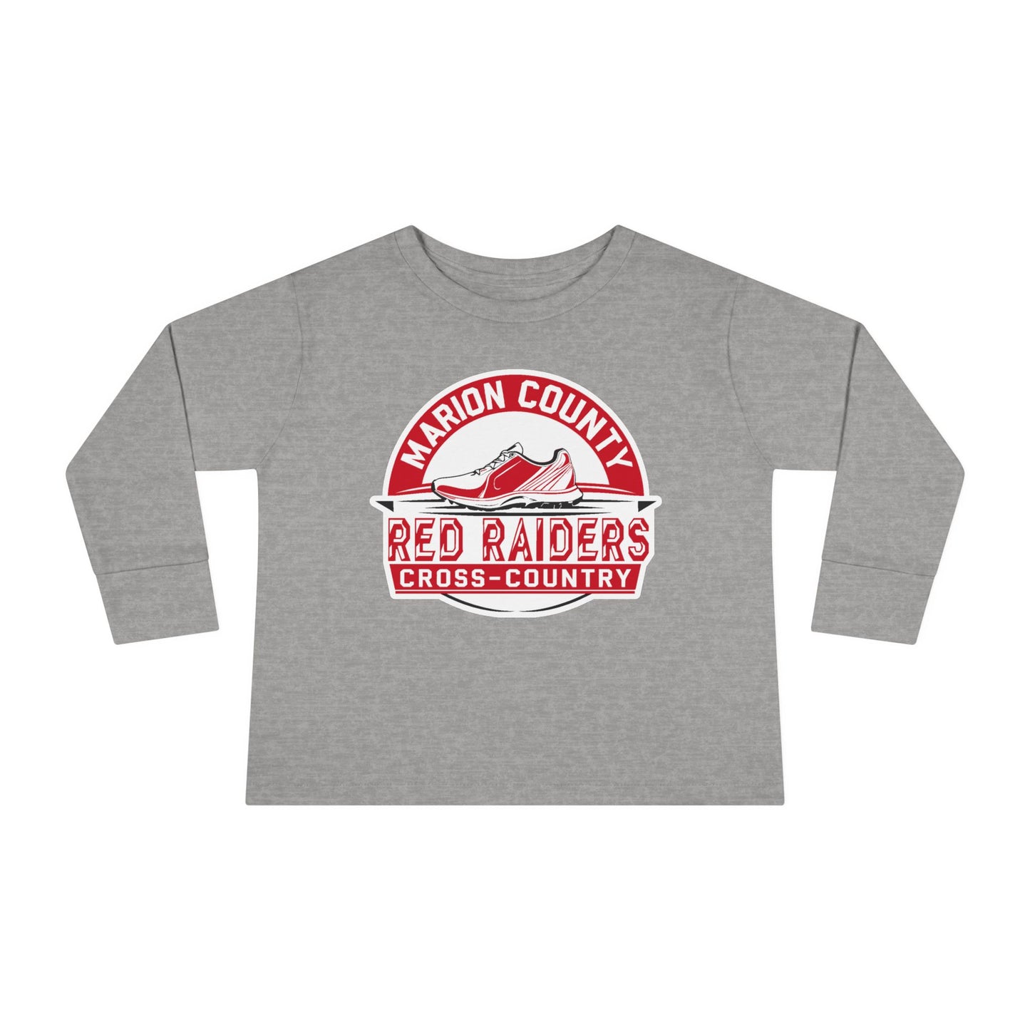 Toddler Long Sleeve Tee \ Marion County Red Raiders Cross-Country \ MCCC1