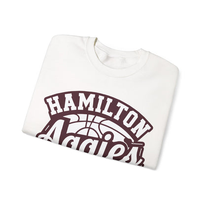 Adult Crewneck Sweatshirt \ Hamilton Aggies Basketball \ HABBG1