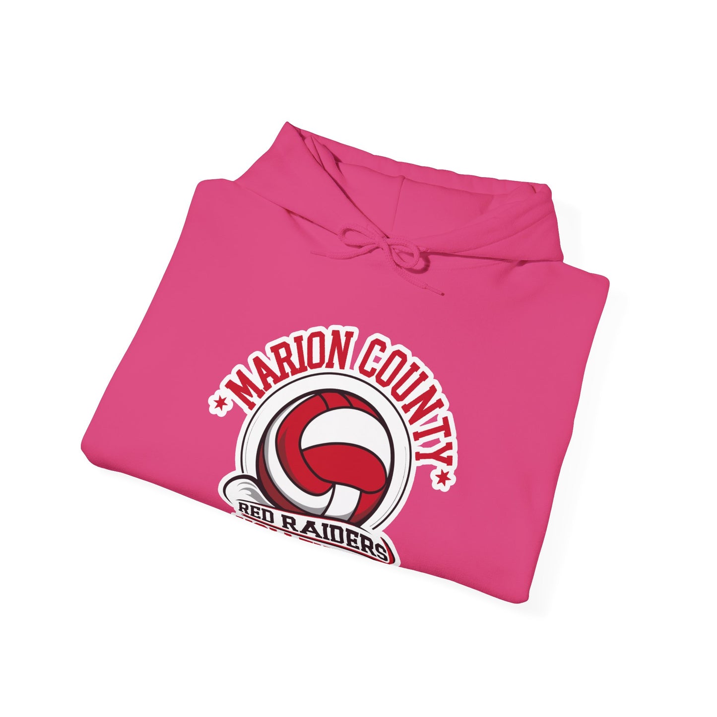 Adult Hoodie Sweatshirt \ Marion County Red Raiders Volleyball \ MCV1