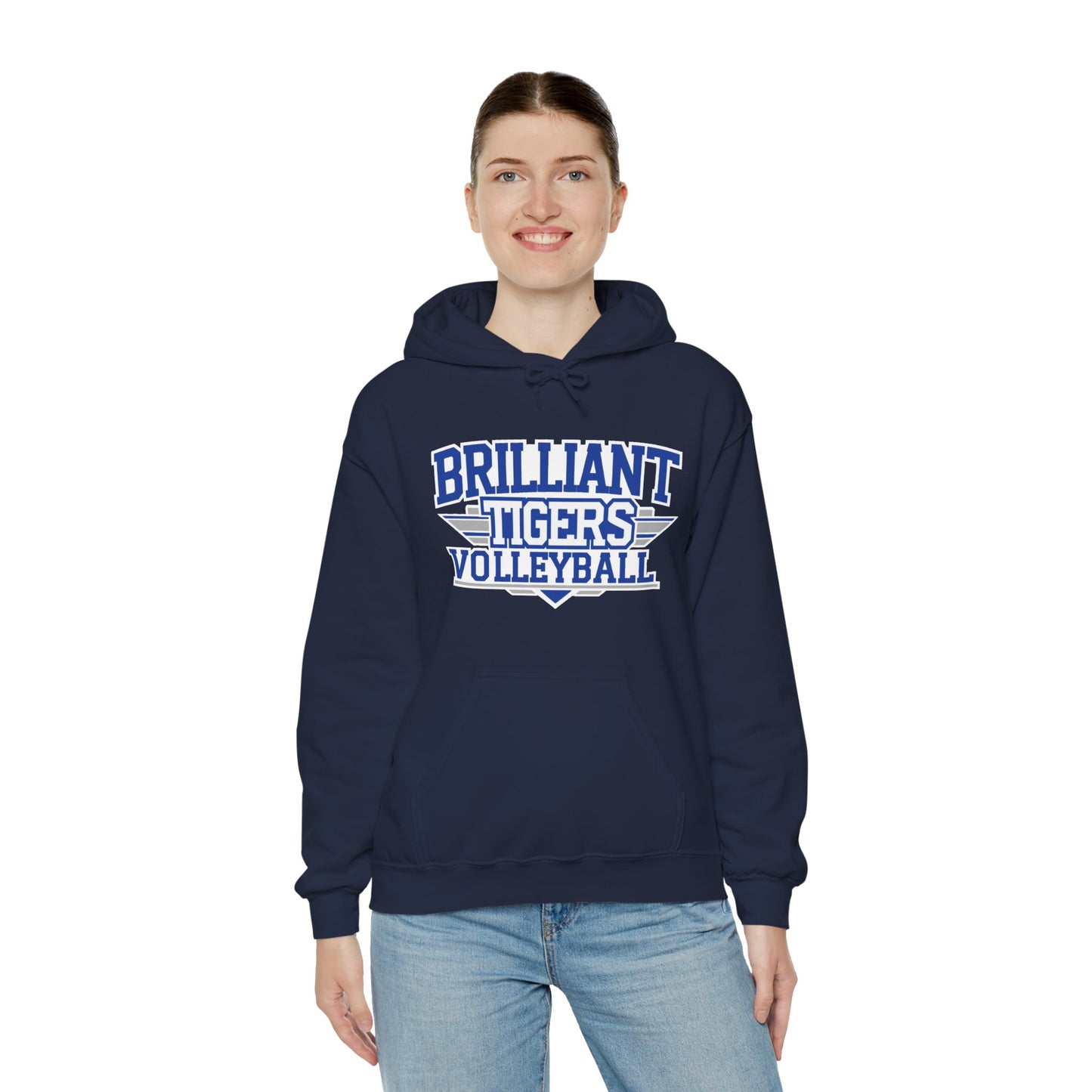 Adult Hoodie Sweatshirt \ Brilliant Tigers Volleyball \ BTV2