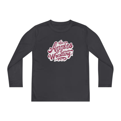 Youth Long Sleeve Tee \ Hamilton Aggies Wrestling \ HAWG2