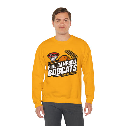 Adult Crewneck Sweatshirt \ Phil Campbell Bobcats Basketball \ PCBBK1
