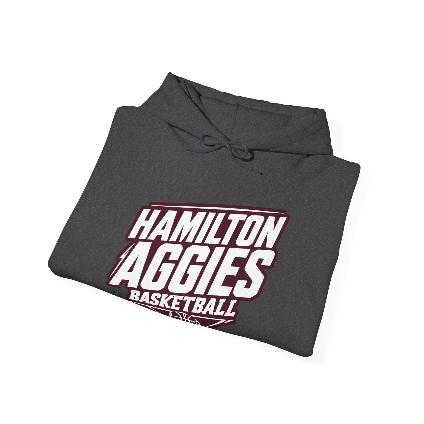 Adult Hoodie Sweatshirt \ Hamilton Aggies Basketball \ HABB2